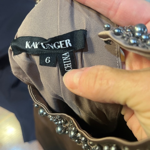 Kay Unger Sleeveless mocha Dress - Picture 8 of 8